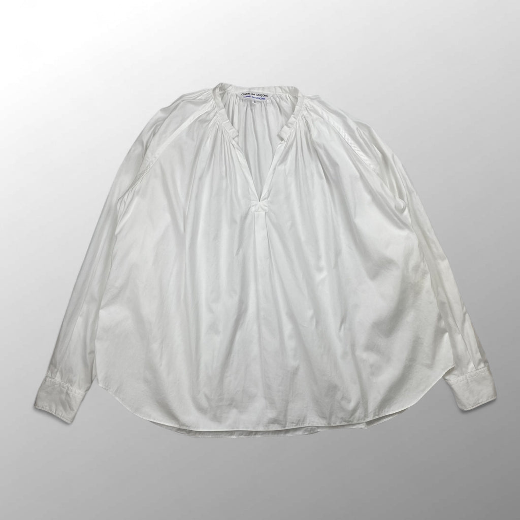 【フランス製】COMME des GARCONS COMME des GARCONS コムコム / Vネックギャザーブラウス SIZE：S