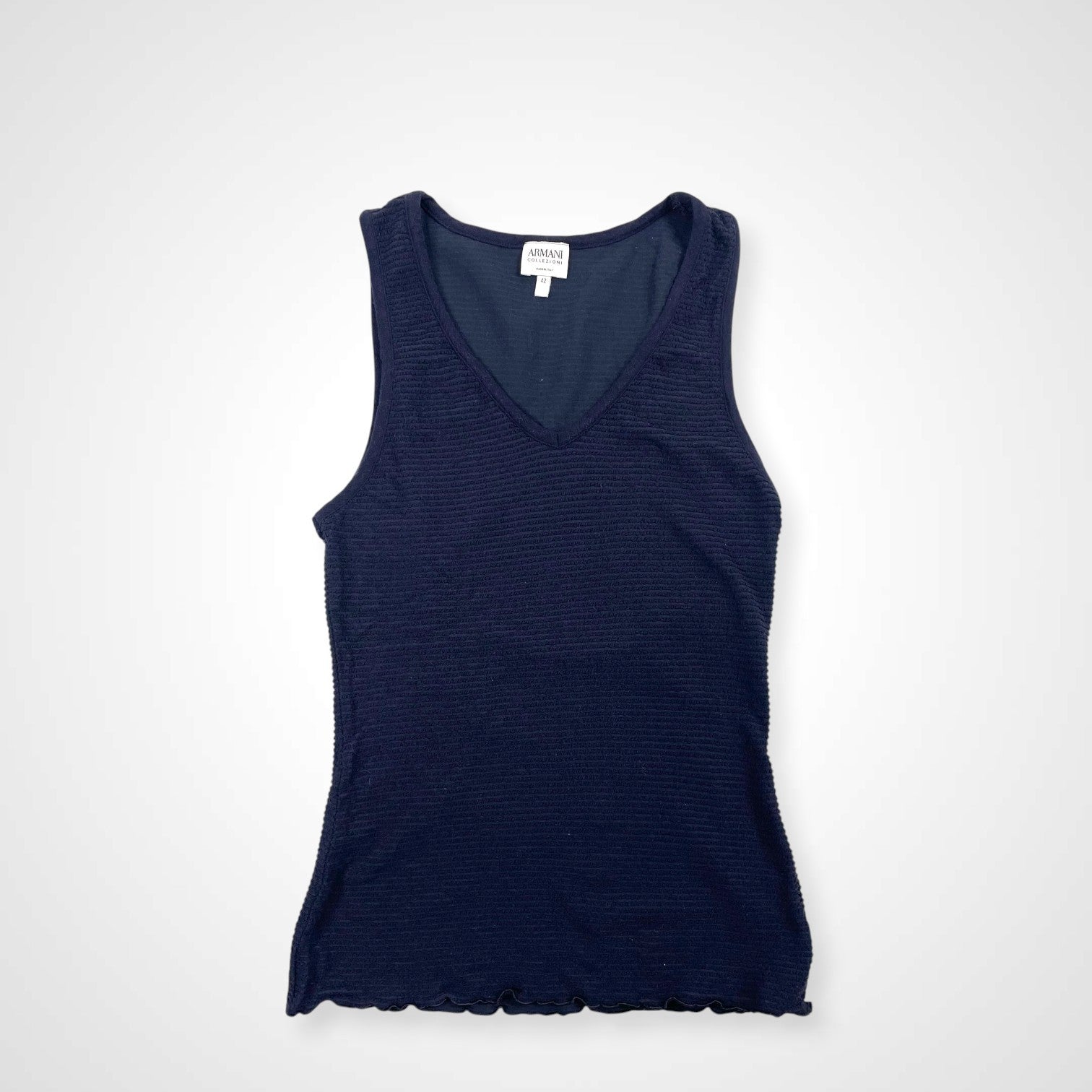 ARMANI COLLEZIONI アルマーニ コレツィオーニ / ヴィンテージタンクトップ 参考定価：28,000程度 SIZE：42