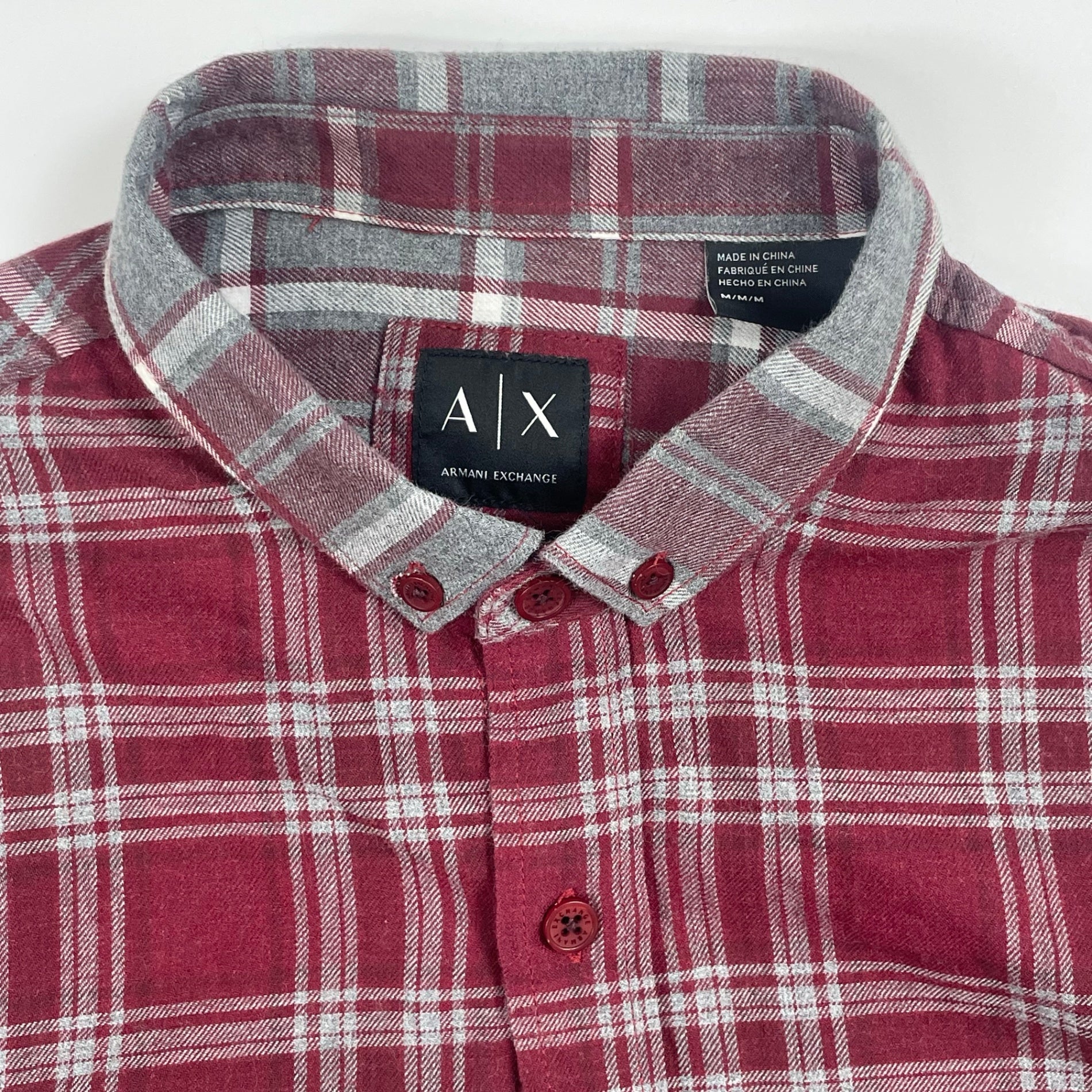 ARMANI EXCHANGE アルマーニ エクスチェンジ / グラデーションチェックシャツ 参考定価：25,000程度 SIZE：M