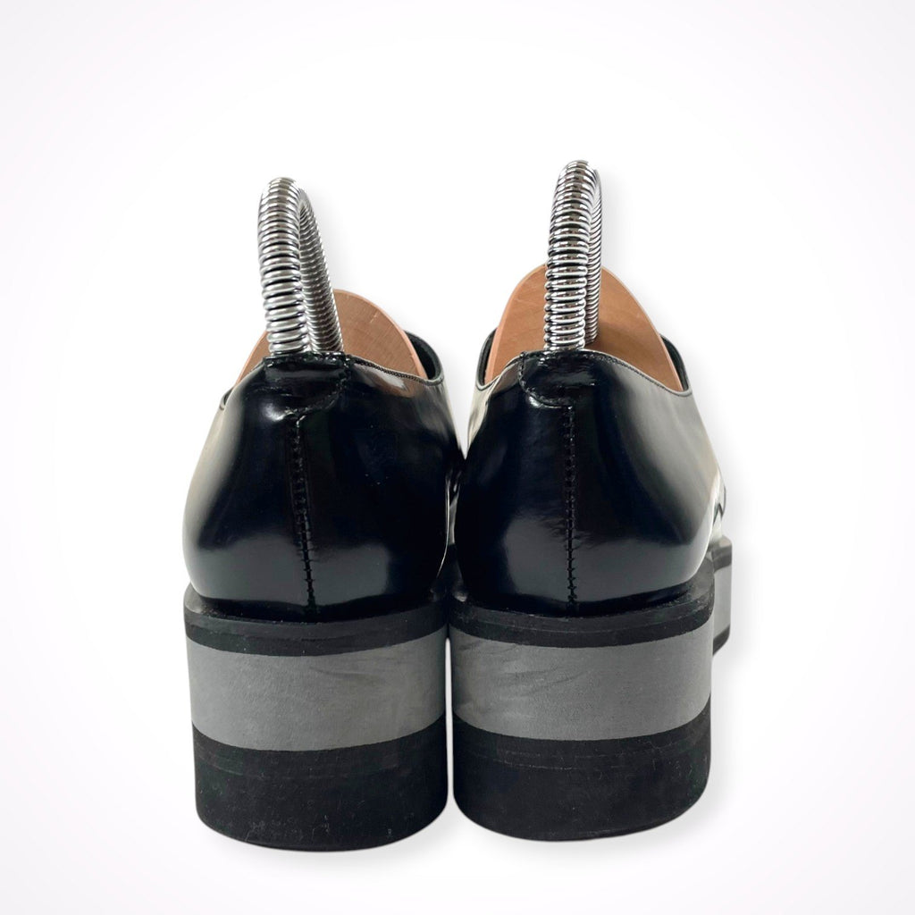 Robert Clergerie / 編み込み レースアップ厚底シューズ 参考定価：90,000程度 SIZE：38 1/2(24.5cm程度)