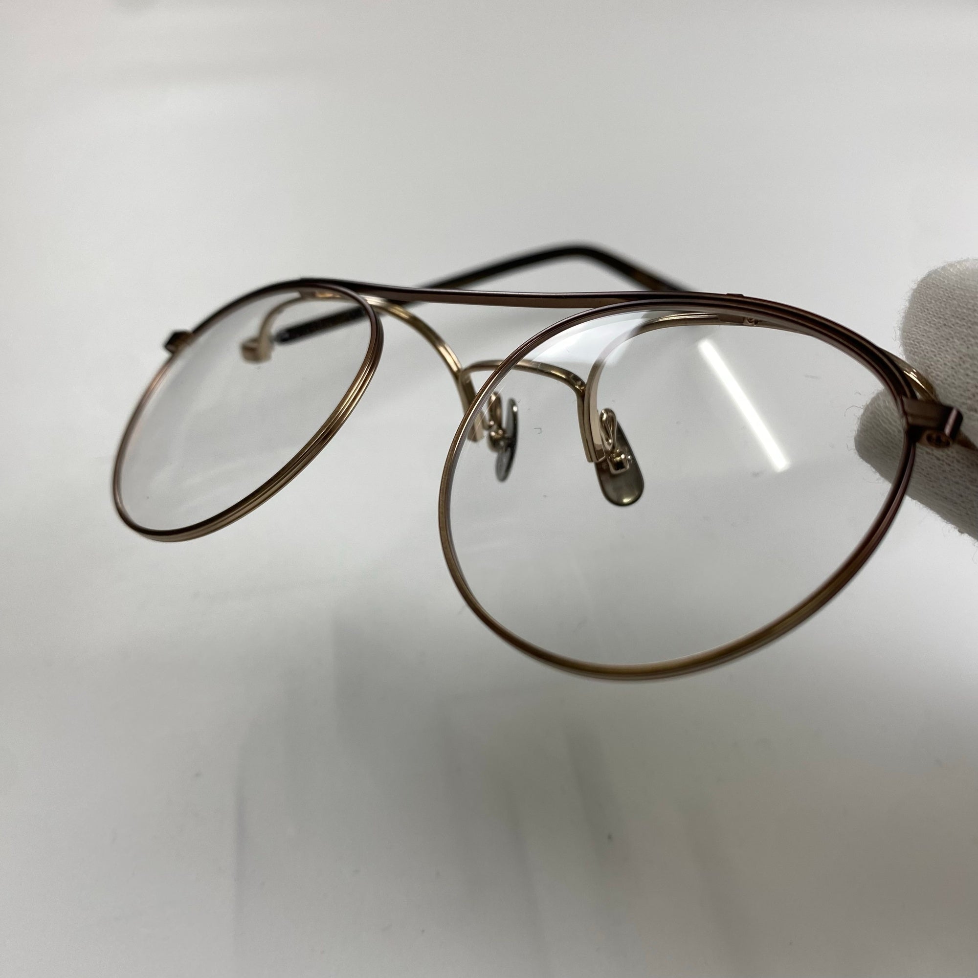 金子眼鏡 メタルシリーズ / 跳ね上げ2ブリッジ 度なしクリアレンズ 47□22-146 参考定価：60,000+tax