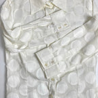 lculson ラクルソン / サークルジャガードシャツ ホワイト MADE IN ITALY SIZE：44
