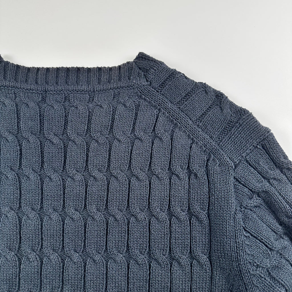 TOMORROWLAND tricot トゥモローランド トリコット / コットンナイロンケーブル クルーネックニット 参考定価：18,000+tax SIZE:M