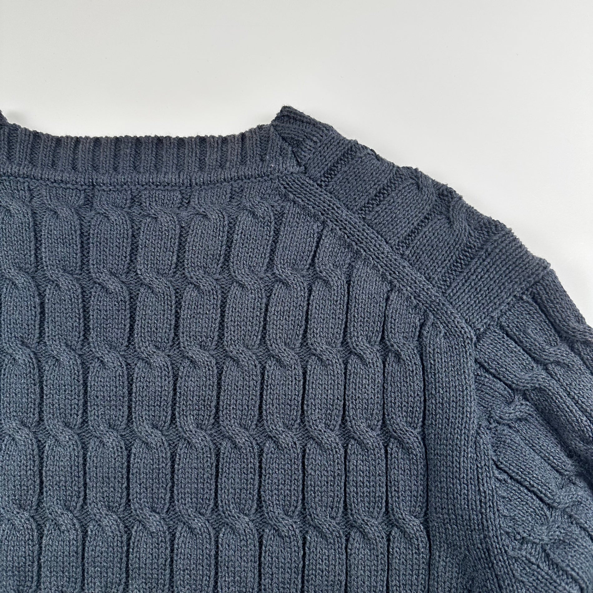 TOMORROWLAND tricot トゥモローランド トリコット / コットンナイロンケーブル クルーネックニット 参考定価：18,000+tax SIZE:M