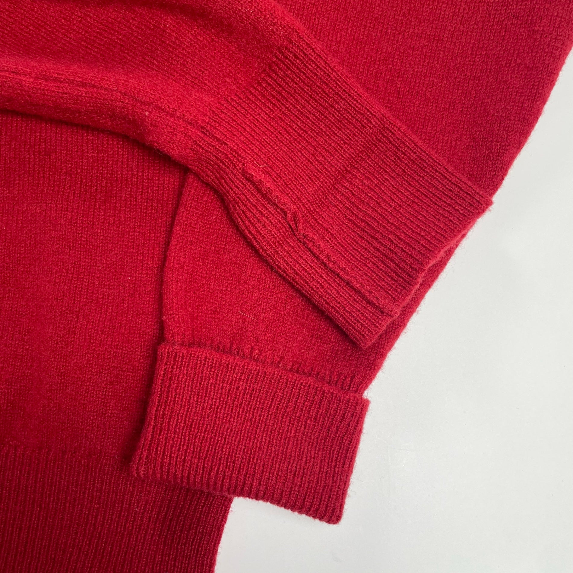 JAEGER イエガー VINTAGE ヴィンテージ / ラムウール ニットポロ MADE IN SCOTLAND SIZE：M-L程度