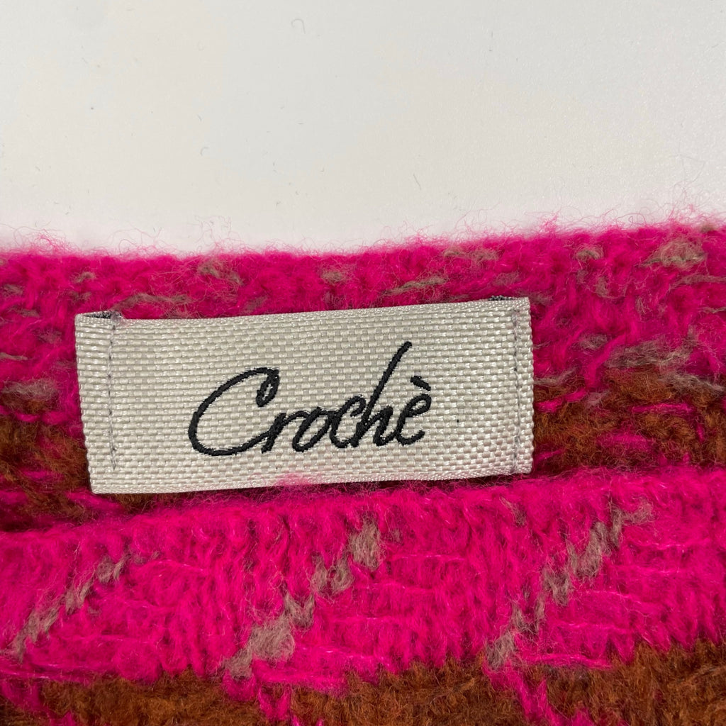 Croche クロシェ / ユーロマルチボーダーニット LAURA PATRIZIA MADE IN ITALY SIZE:L程度