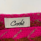 Croche クロシェ / ユーロマルチボーダーニット LAURA PATRIZIA MADE IN ITALY SIZE:L程度