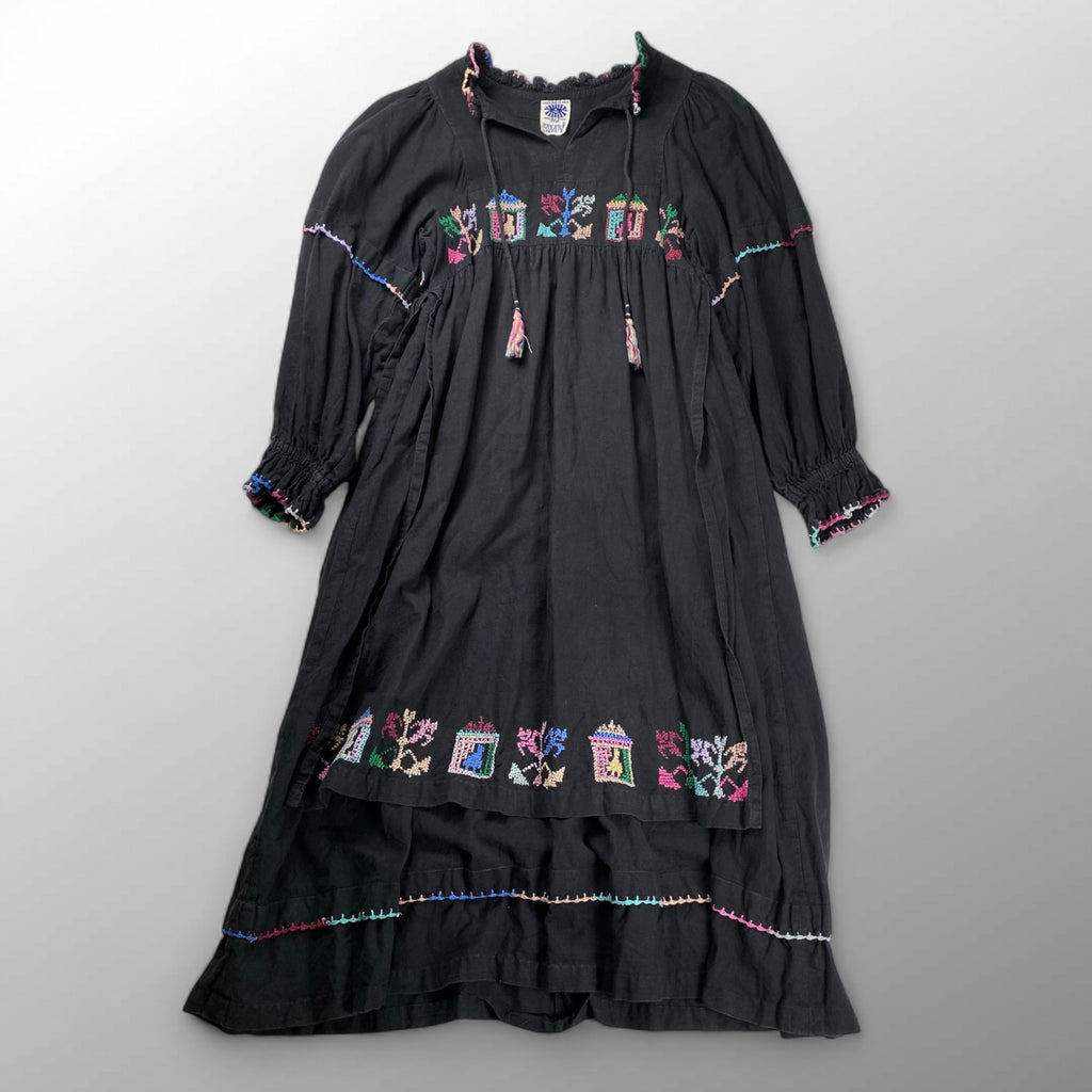 7-80s FRENCH VINTAGE フレンチヴィンテージ / ヴィンテージ フォークロアワンピース ボヘミアンスタイル SIZE:S