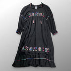 7-80s FRENCH VINTAGE フレンチヴィンテージ / ヴィンテージ フォークロアワンピース ボヘミアンスタイル SIZE:S