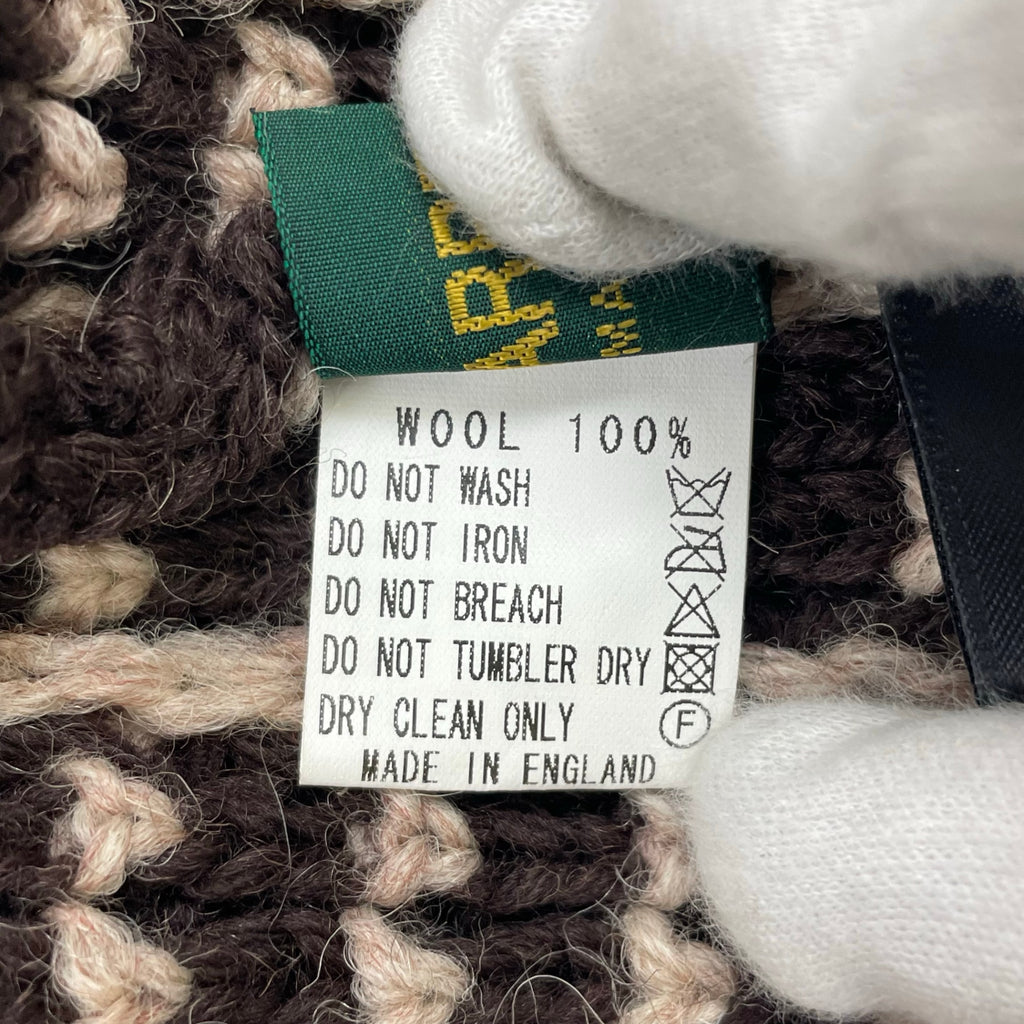 OLD BEAMS × WARREN SCOTT ビームス ウォーレンスコット / コラボ VINTAGEニットビーニー ブラウン×ベージュ