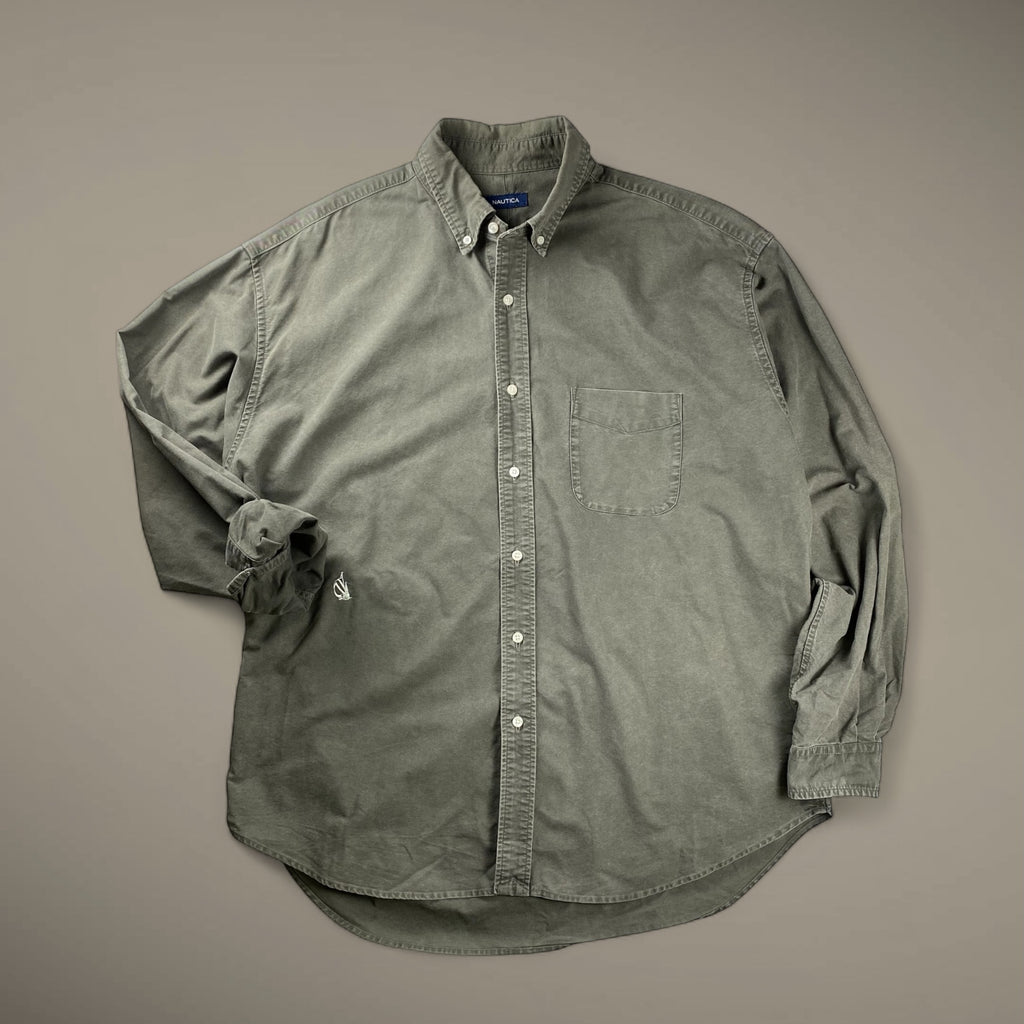 NAUTICA ノーティカ / ビッグ ボタンダウンシャツ 墨黒 長谷川 昭雄 SIZE:XXL