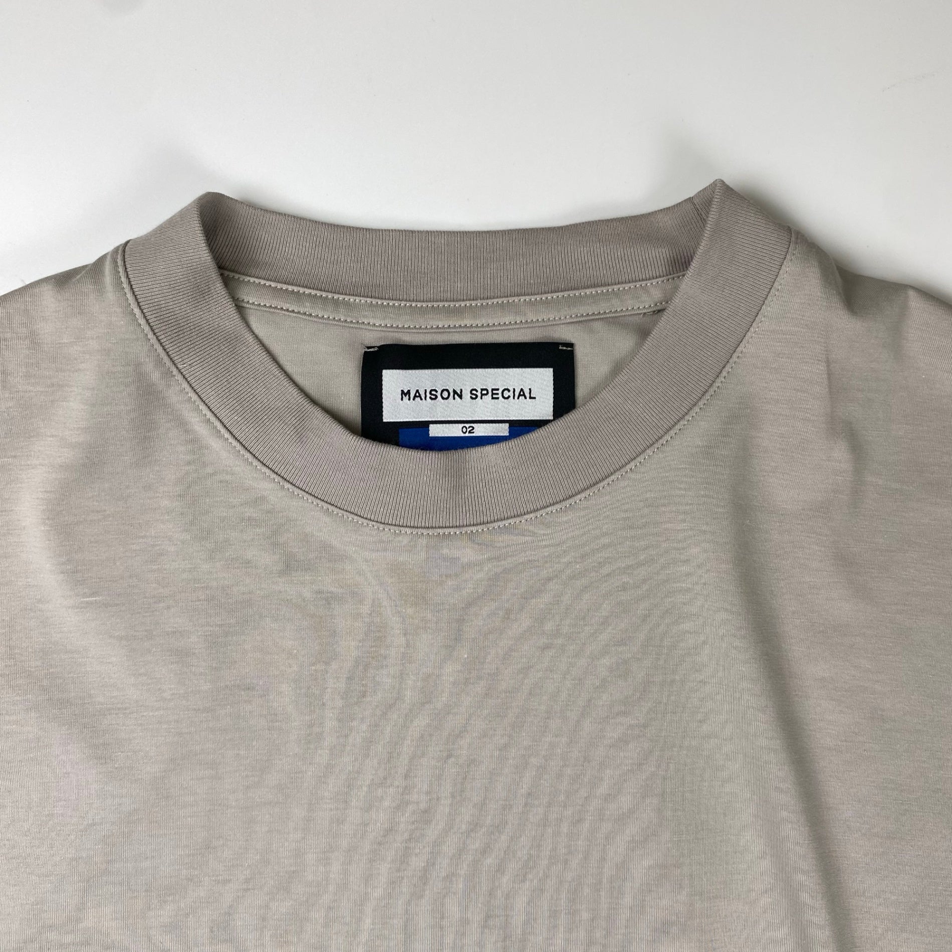 MAISON SPECIAL メゾンスペシャル / サイロプレミアムプライムオーバークルーネックロングスリーブTシャツ 参考定価：10,000+tax SIZE:2(L程度)