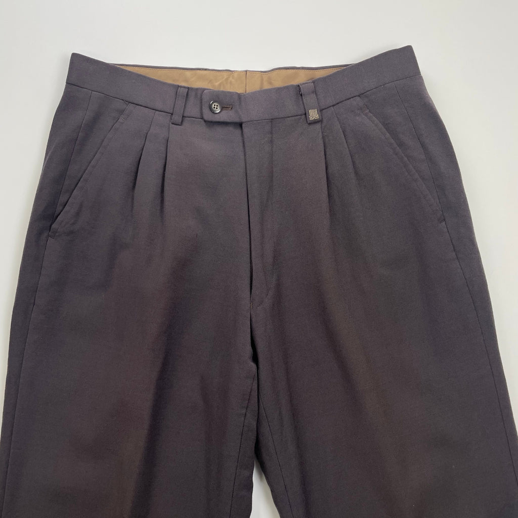 LANVIN PARIS ランバン パリ / ヴィンテージ2タックスラックス ウール100％ SIZE:W81cm