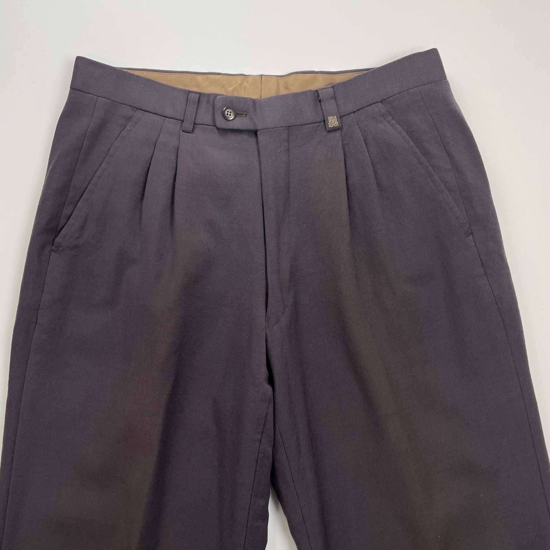 LANVIN PARIS ランバン パリ / ヴィンテージ2タックスラックス ウール100％ SIZE:W81cm