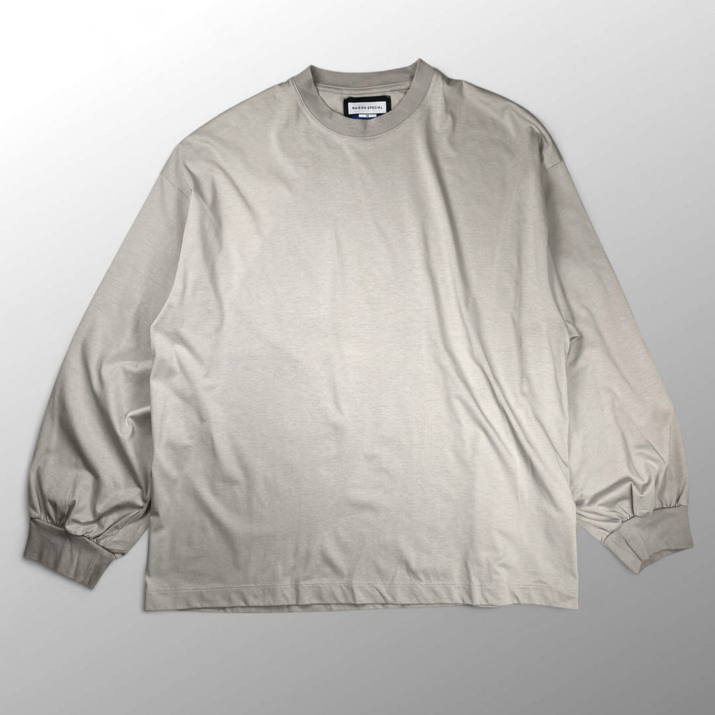 MAISON SPECIAL メゾンスペシャル / サイロプレミアムプライムオーバークルーネックロングスリーブTシャツ 参考定価：10,000+tax SIZE:2(L程度)