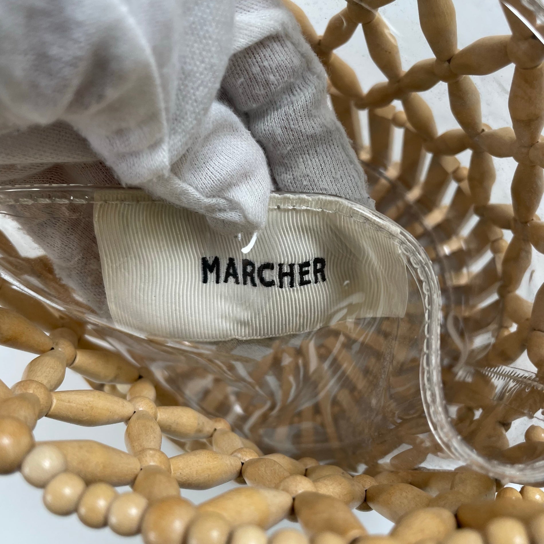 MARCHER マルシェ / ウッドビーズハンドバッグ 参考定価：18,000+tax 未使用品