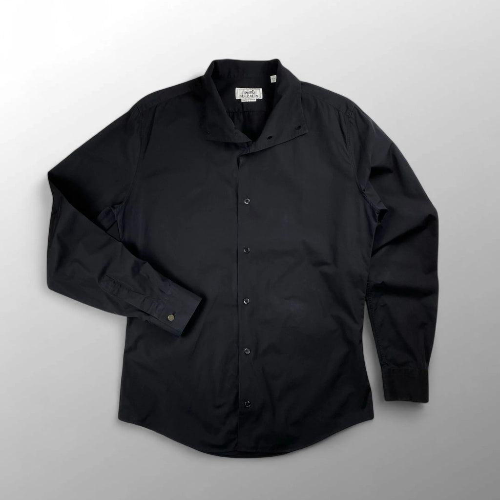 HERMES エルメス / スタンドカラー シャツ セリエボタン 変形デザイン SIZE：39（M程度）
