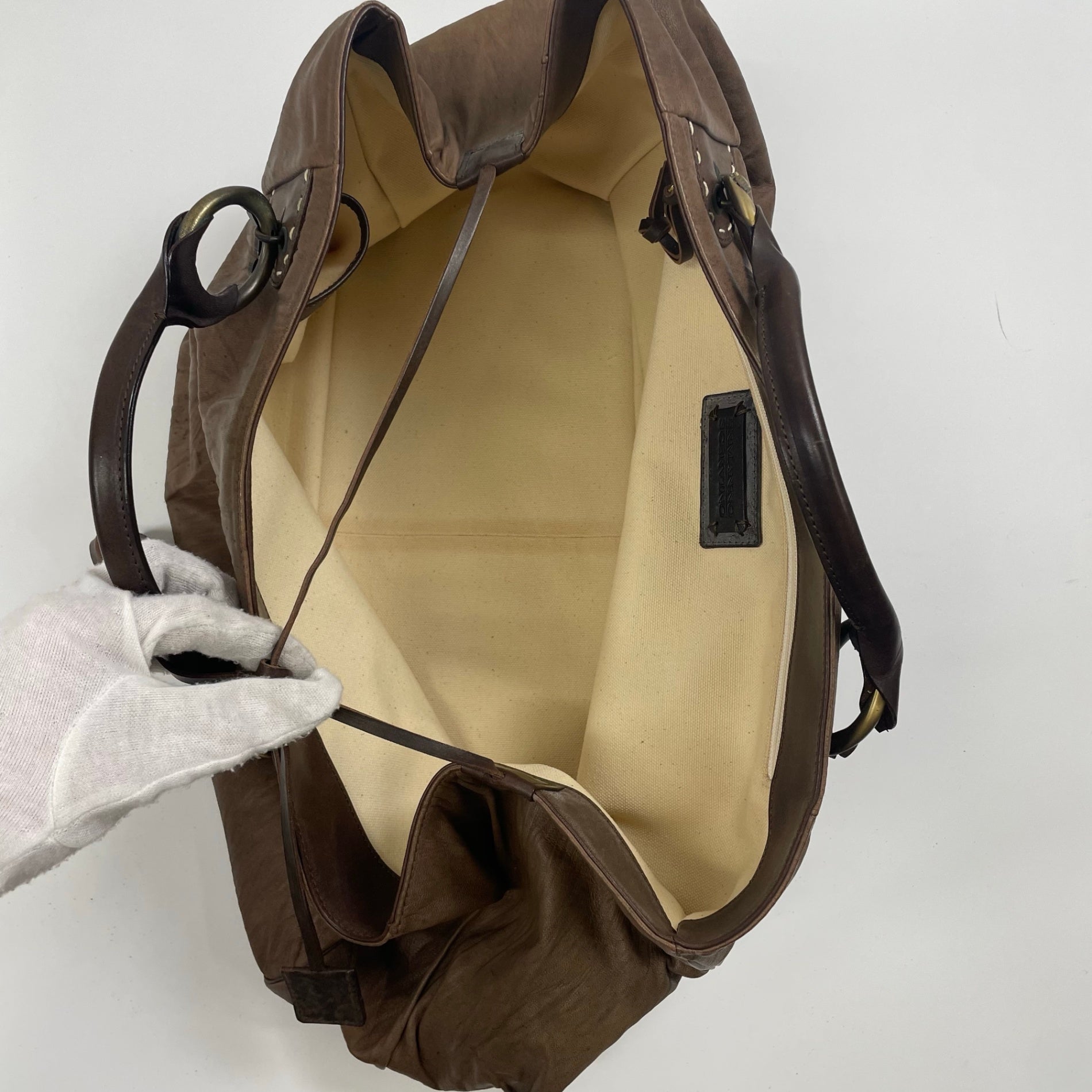 ERMANNO SCERVINO / レザーボストンハンドバッグ 参考定価：350,000程度