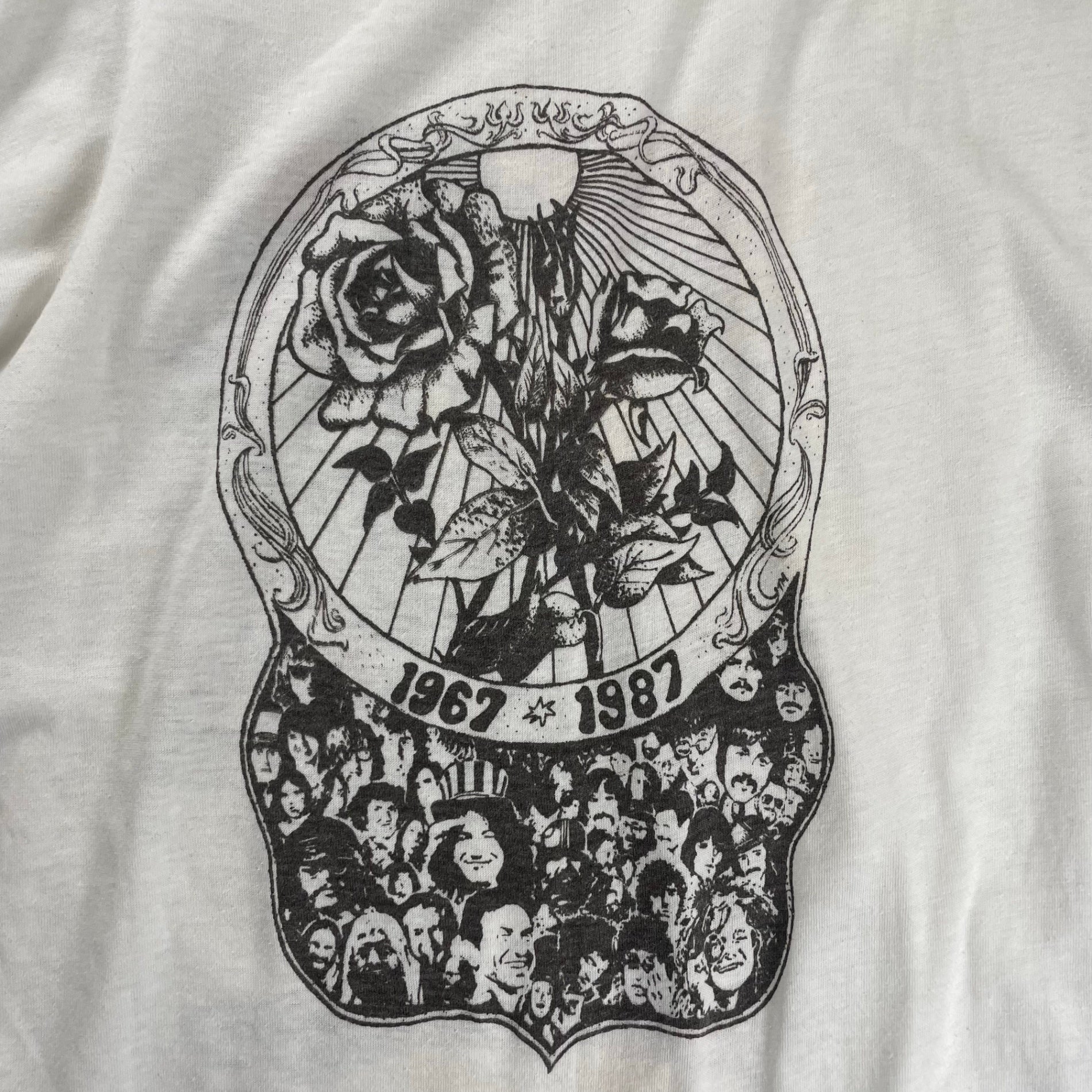 VINTAGE ヴィンテージ / 87年 「SUMMER of LOVE」  20周年記念Tシャツ ヒッピー SIZE:L程度