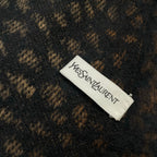 YVES SAINT LAURENT / ヴィンテージ カサンドラロゴ レオパードマフラー