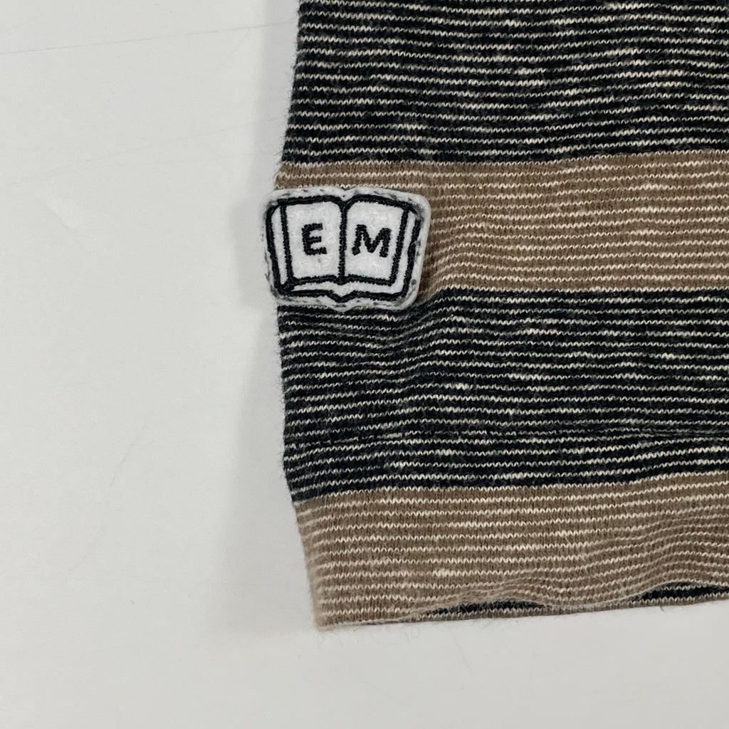 ENDS and MEANS / ボーダーTEE ブラウン×ブラック SIZE：M