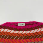 Croche クロシェ / ユーロマルチボーダーニット LAURA PATRIZIA MADE IN ITALY SIZE:L程度