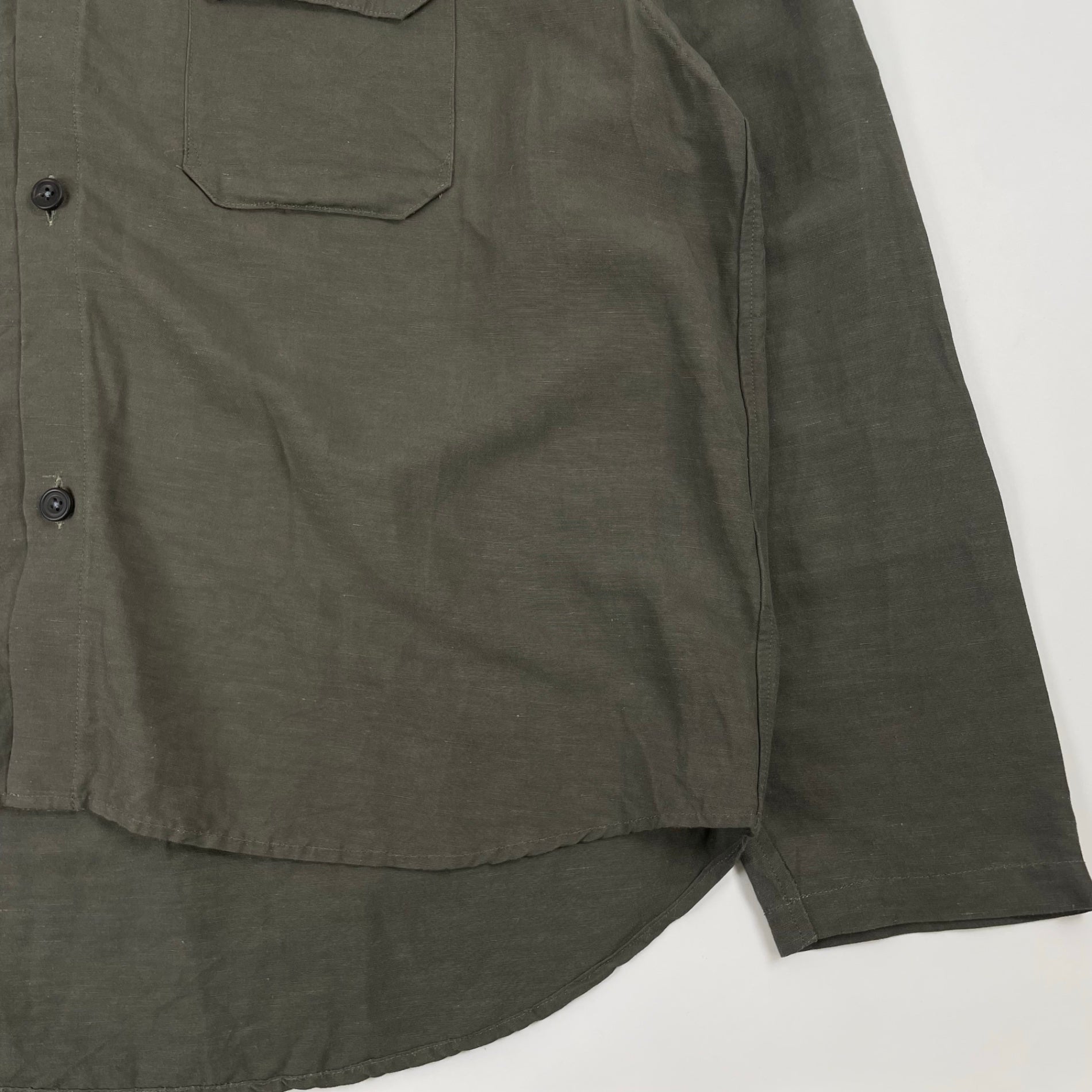 CLANE HOMME / ボックスワイドリネンシャツ 参考定価：28,000+tax SIZE:2