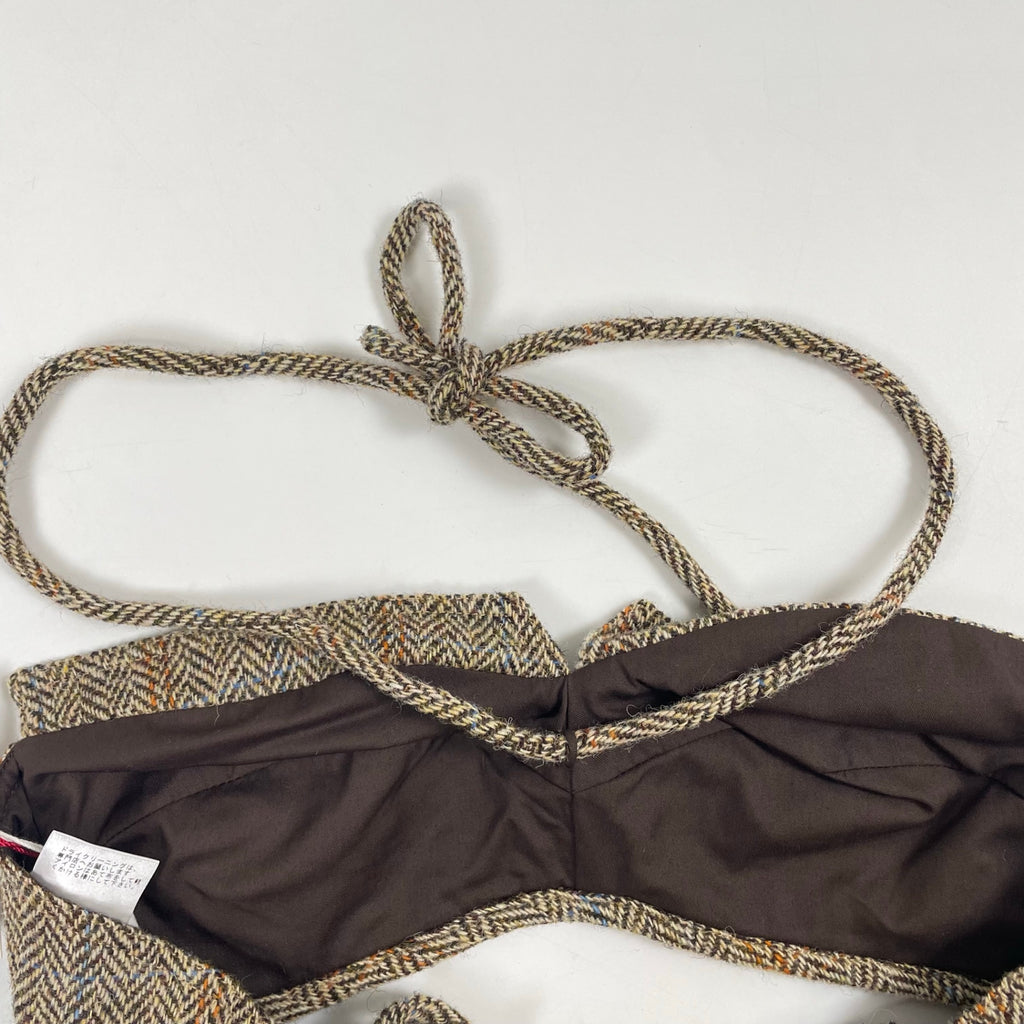 crinkle × Harris Tweed / ハリスツイードビキニトップ  未使用品 参考定価：27,000+tax SIZE:FREE