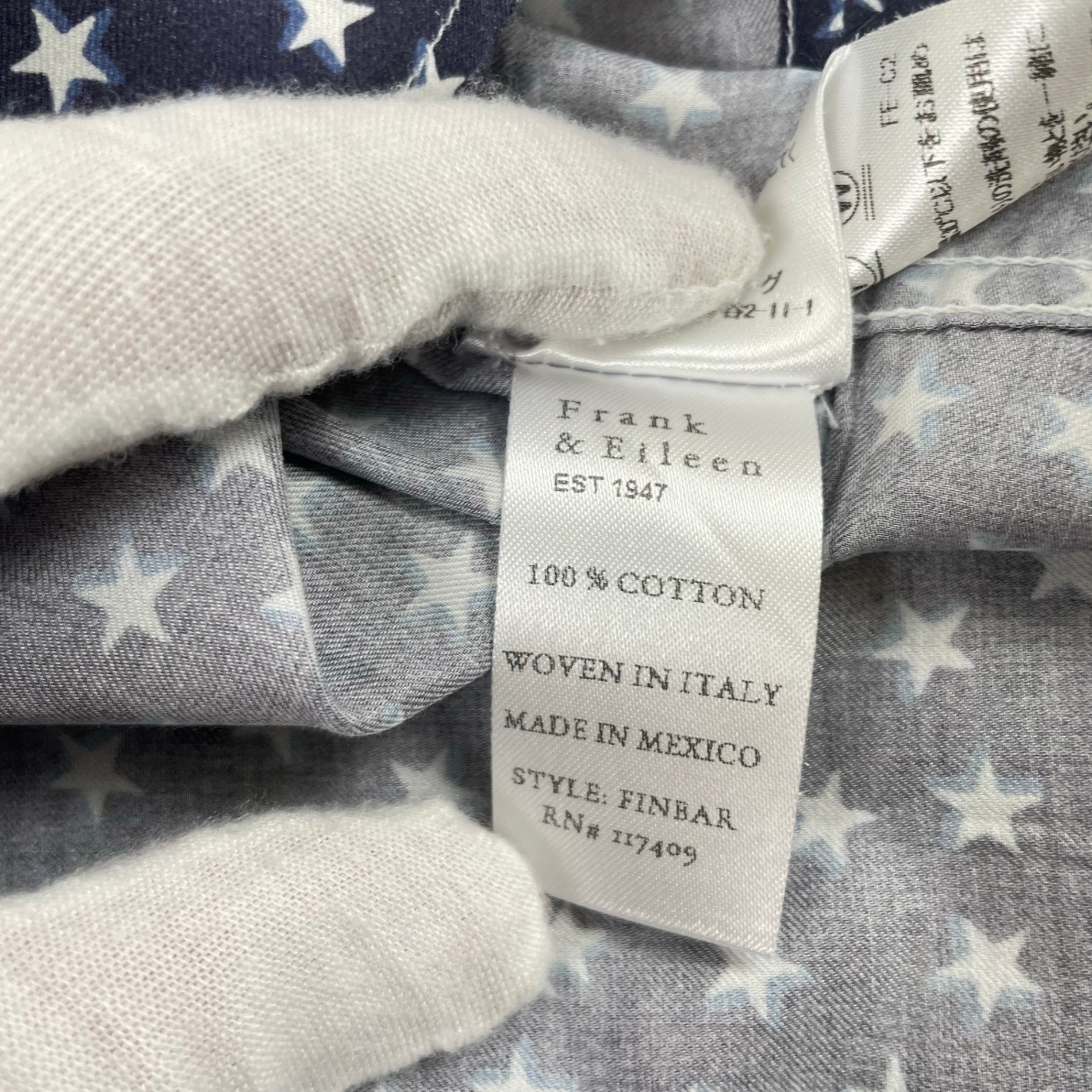 Frank＆Eileen / FINBARスターシャツ 参考定価：29,000+tax SIZE:M