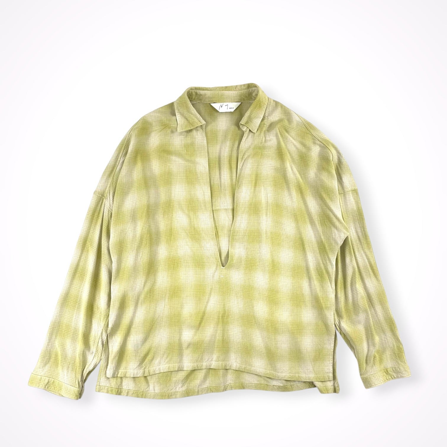 ANCELLM / OMBRE CHECK PULLOVER SHIRT 常田大希着用 SIZE:2