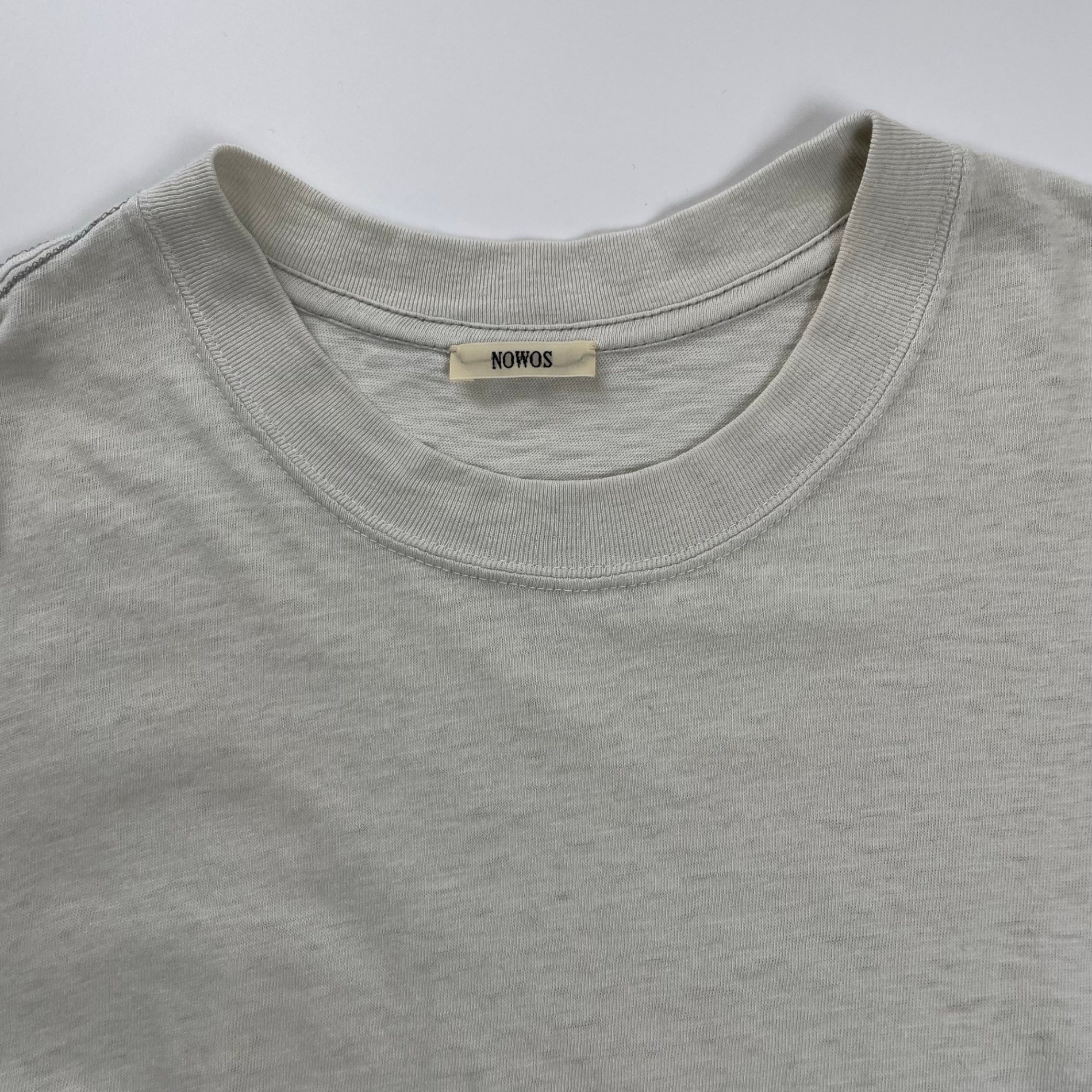 NOWOS ノーウォス / CREW NECK T-SHIRT ブルーグレイ 参考定価：17,000+tax SIZE：FREE