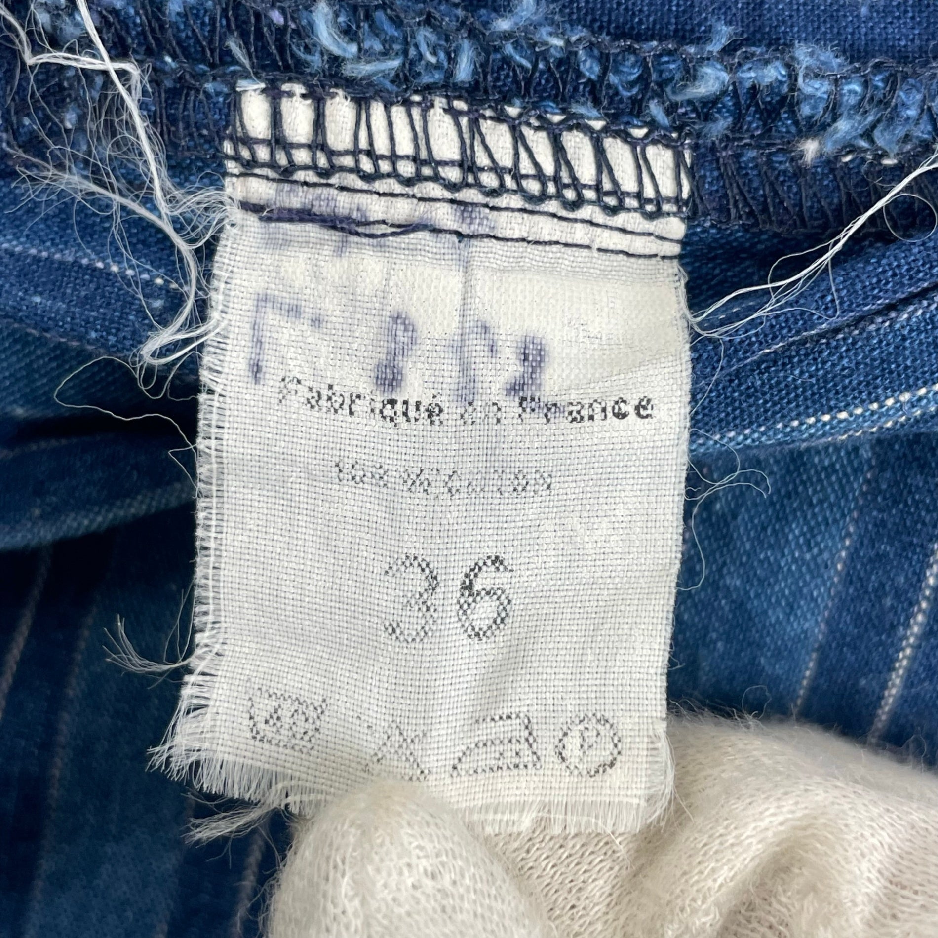 MARITHE + FRANCOIS GIRBAUD マリテフランソワジルボー / 80s VINTAGE 変形ギミックパンツ デニム×サーマル SIZE:36