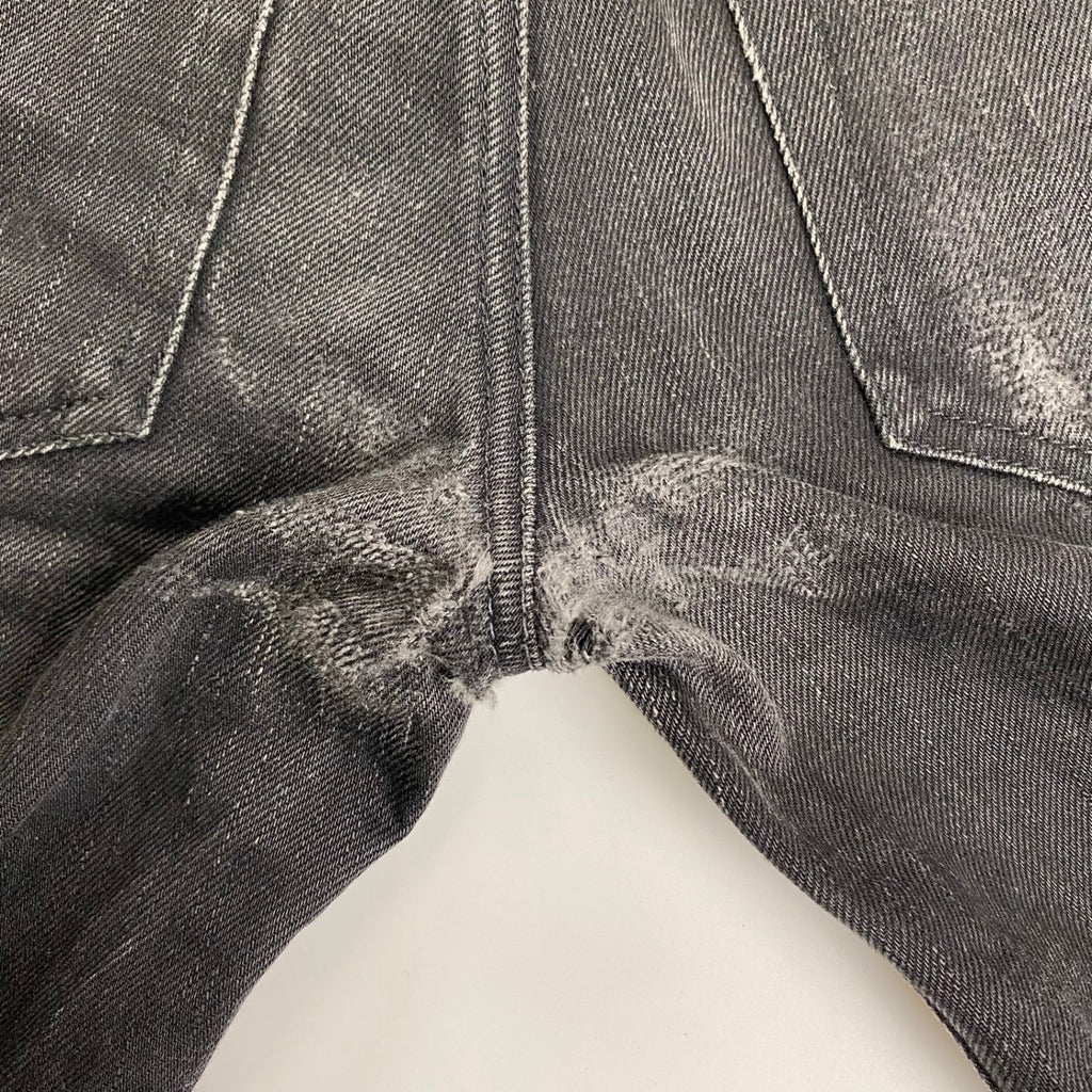 【訳アリ】 BOTTEGA VENETA ボッテガベネタ / バタフライ刺繍 デニムパンツ ブラック SIZE:46