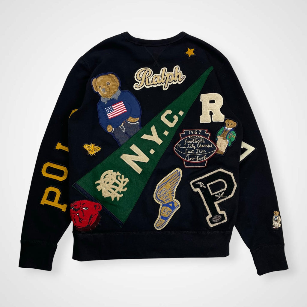 POLO RALPH LAUREN ポロ ラルフローレン / フルデコレーション スウェット ポロベア ウイングフット CYO 参考価格：60,000程度 SIZE:M