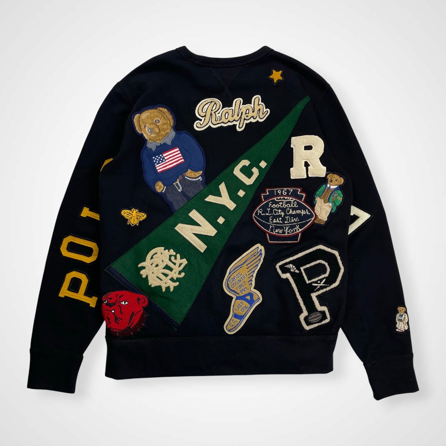 POLO RALPH LAUREN ポロ ラルフローレン / フルデコレーション スウェット ポロベア ウイングフット CYO 参考価格：60,000程度 SIZE:M