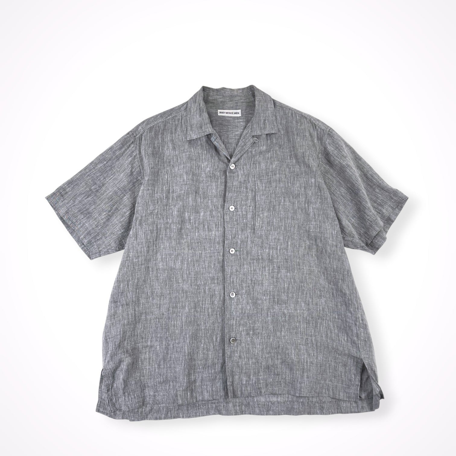 ISSEY MIYAKE MEN / 02SS リネンオープンカラーシャツ 滝沢直己期 SIZE:3