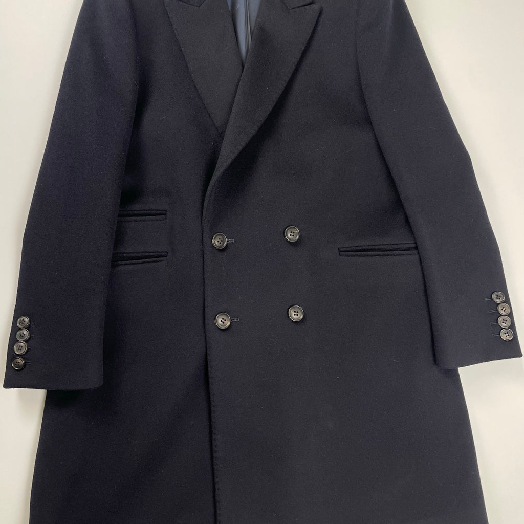 beautiful people × Loro Piana ビューティフル ピープル ロロピアーナ / カシミヤMIXチェスターコート ダークネイビー 参考定価：105,000+tax SIZE:130(XS-S)