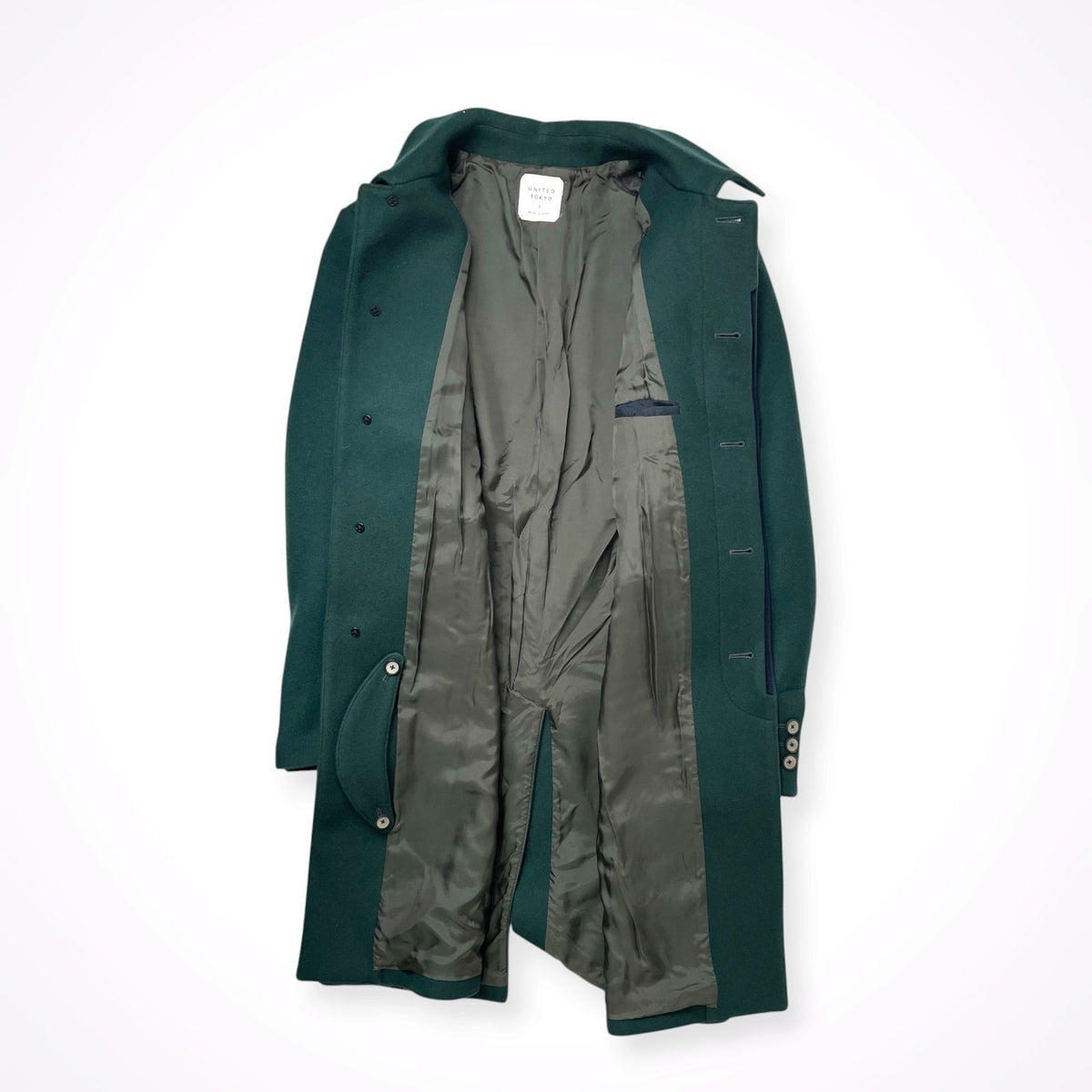 UNITED TOKYO / super110s ダブルフェイスステンカラーコート 参考定価：27,600+tax SIZE:3
