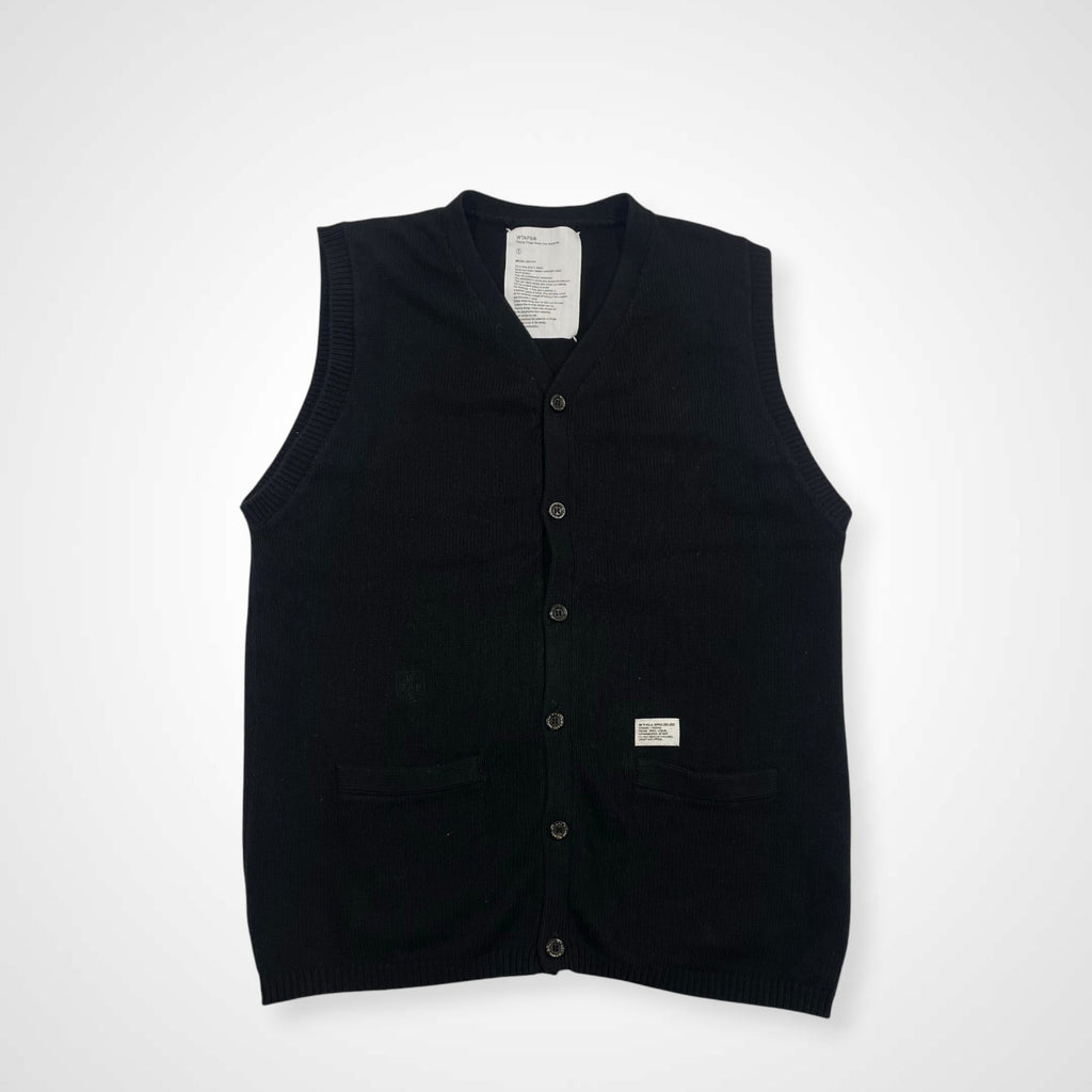 WTAPS ダブルタップス / オールドVネックニットベスト ブラック SIZE:1