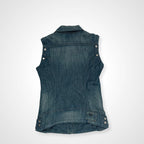 DIESEL ディーゼル / 00s ギミックジップデニムジャケット ライダース ベスト SIZE：S
