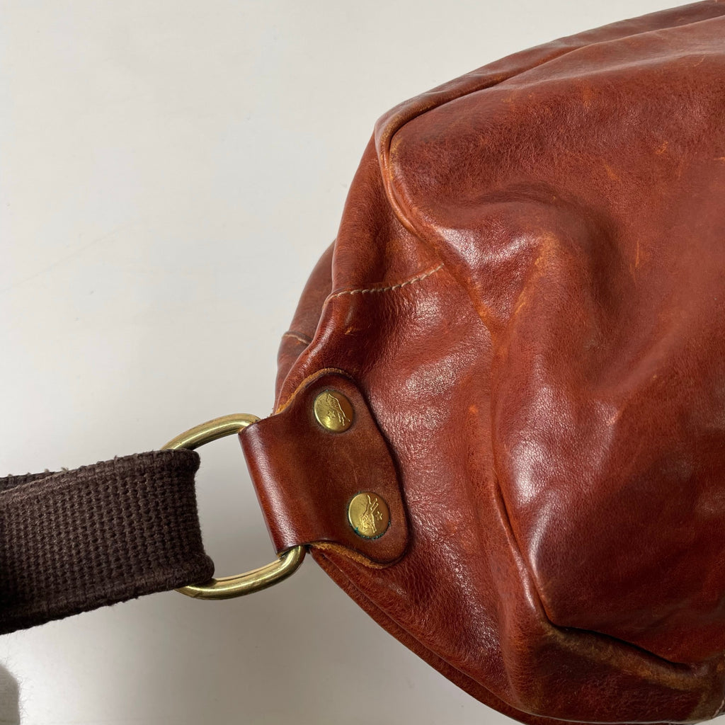 IL BISONTE / レザー バムバッグ ウエストバッグ ブラウン 参考定価：80,000程度