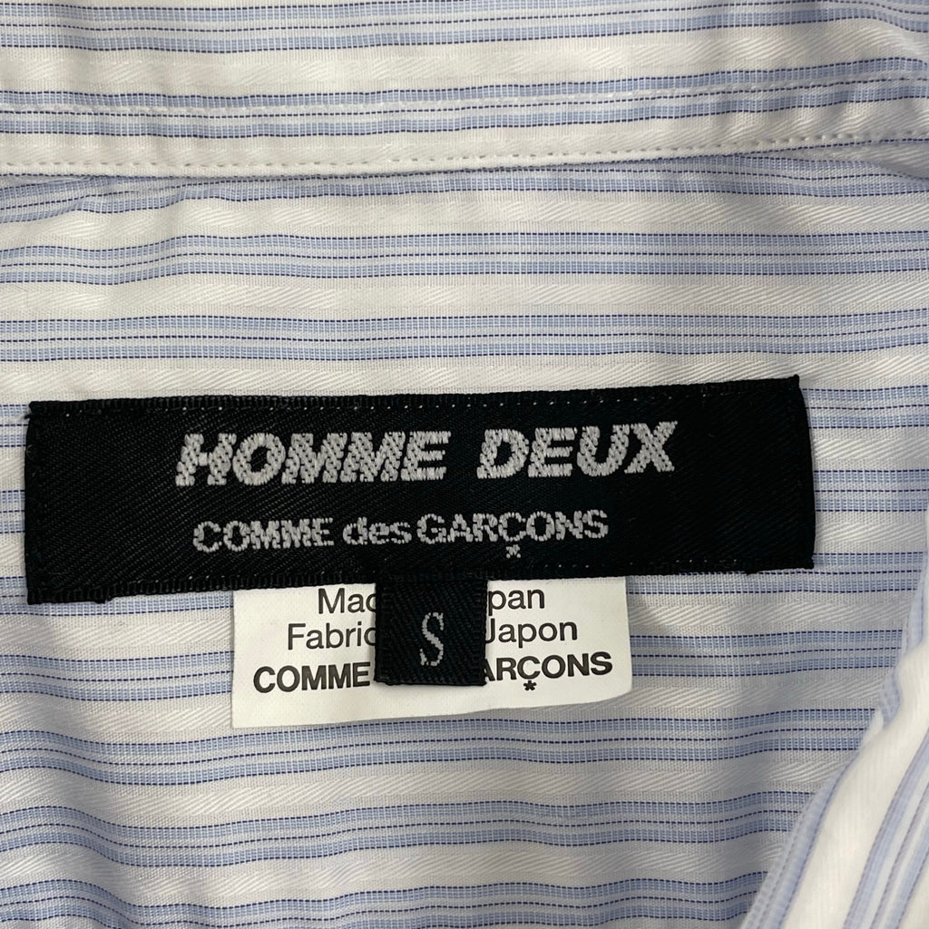 COMME des GARCONS HOMME DEUX / ミニマルストライプシャツ 日本製 SIZE:S