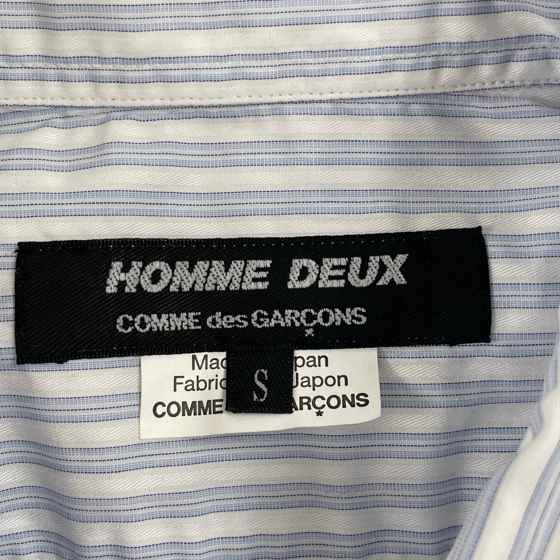 COMME des GARCONS HOMME DEUX / ミニマルストライプシャツ 日本製 SIZE:S