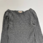 DEMYLEE デミリー / フレアスリーブ リブニット 参考定価：35,000程度 SIZE:S