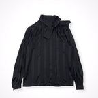 EURO VINTAGE / アシンメトリーシルクブラウス 参考定価：50,000程度 SIZE:42