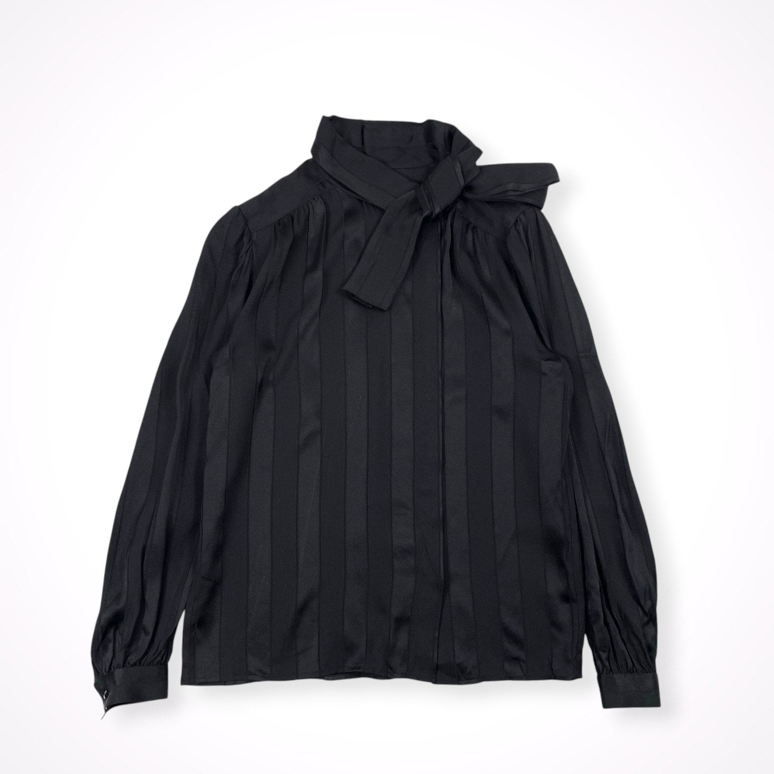 EURO VINTAGE / アシンメトリーシルクブラウス 参考定価：50,000程度 SIZE:42