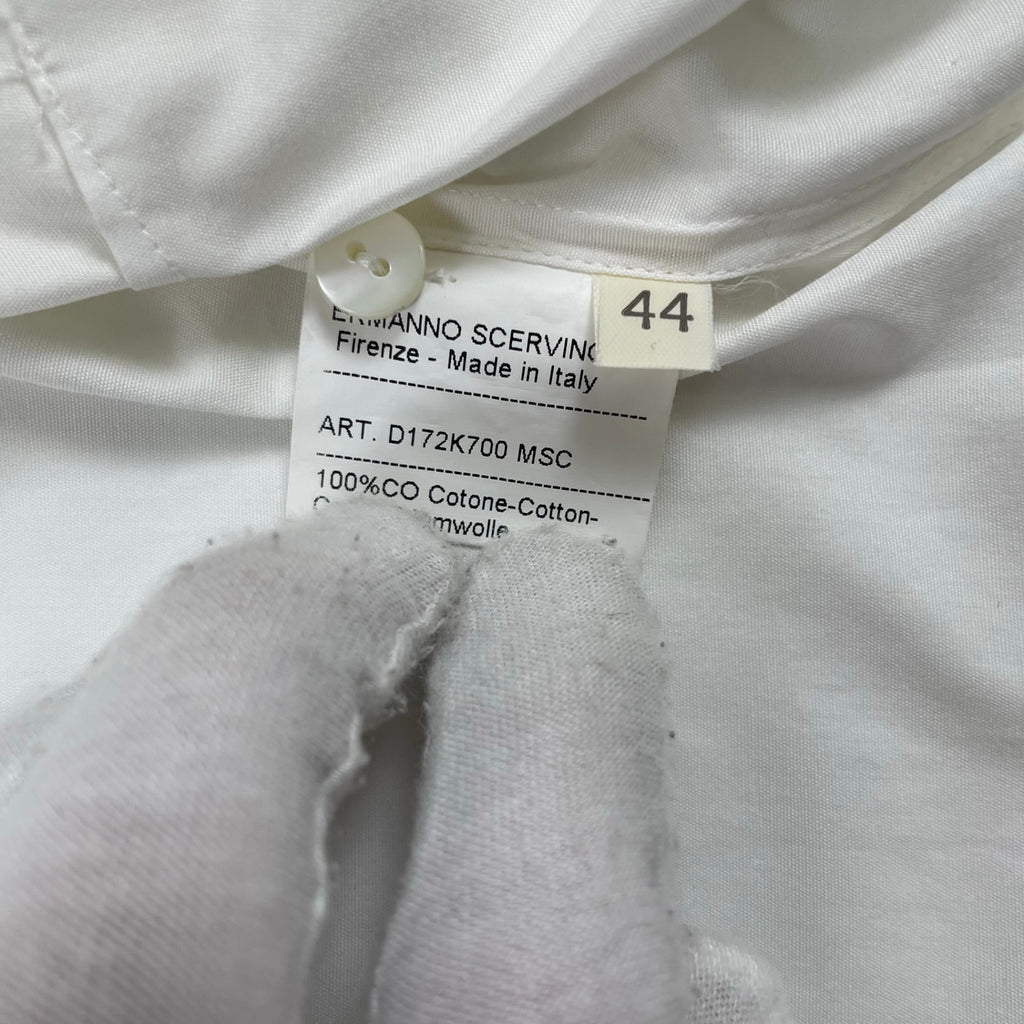 ERMANNO SCERVINO / コットンシルク フリル切替シャツ 参考定価：160,000程度 SIZE:44