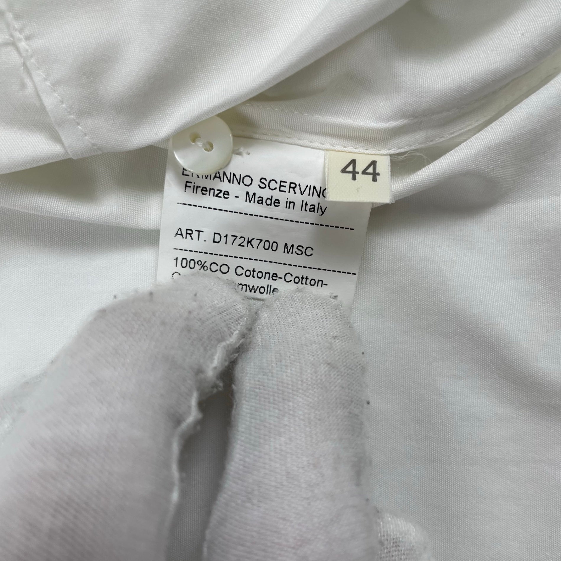 ERMANNO SCERVINO / コットンシルク フリル切替シャツ 参考定価：160,000程度 SIZE:44