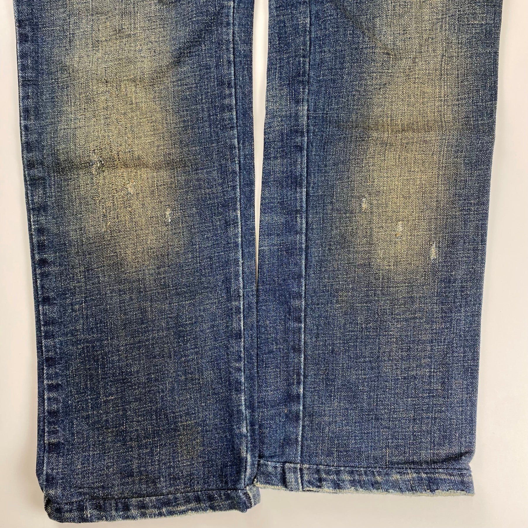 【00sスペシャル】 D&G  DOLCE&GABBANA / ギミック ダブルウエスト デニムパンツ ベルト グランジ Y2K SIZE:W84cm