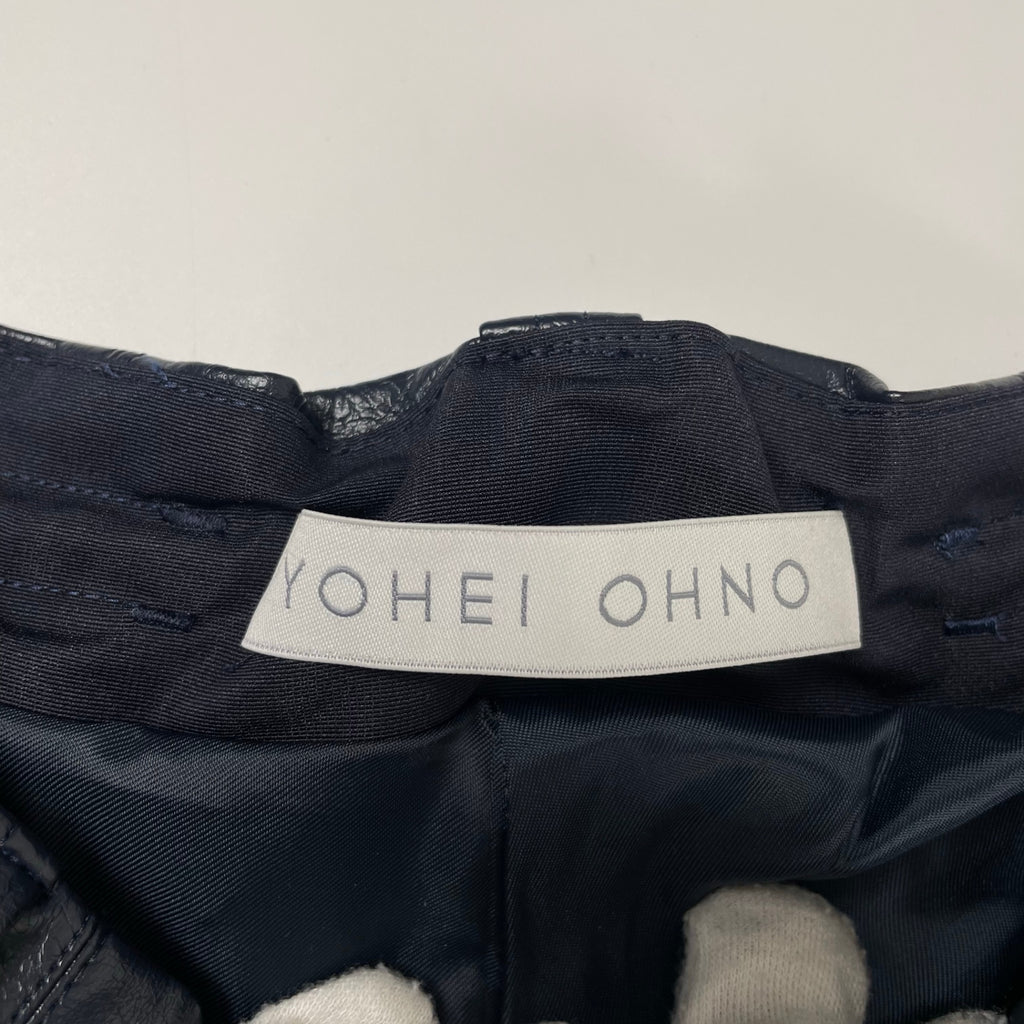 YOHEI OHNO ヨウヘイ オオノ / Faux Leather Biker Trousers 参考定価：58,000+tax SIZE:38